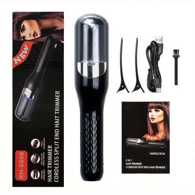 RichCurls Rechargeable Hair Split End Remover Machine Trimmer 45 min Runtime Trimmer 60 min  Runtime 1 Length Settings(Black)