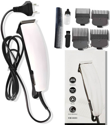 Frinzoo Durable Grooming Machine with Stainless Steel Blades for Men Trimmer 0 min  Runtime 4 Length Settings(White)