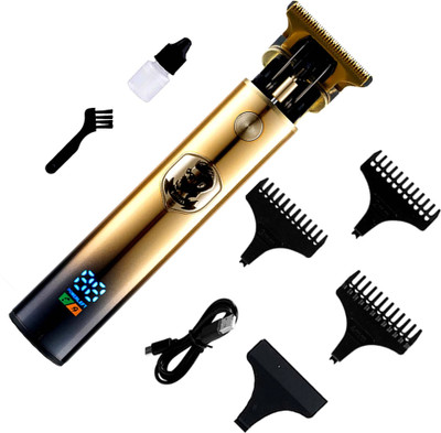 SDMS Trimmer Men Professional Buddha Style Trimmer 90 min  Runtime 4 Length Settings(Gold)