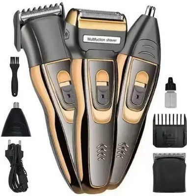 ZATCO 3 in 1 Multipurpose Shaver for Men Women (Gold, Black) Trimmer 60 min  Runtime 4 Length Settings(Multicolor)