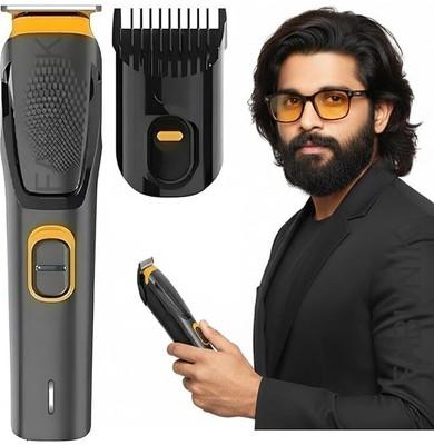 Kabeer enterprises AT 509 Cordless Professional Hair Trimmer Waterproof Stainless Steel Blade Fully Waterproof Trimmer 120 min  Runtime 4 Length Settings(Black)