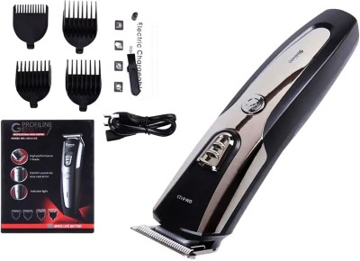 Profiline Geemiy GM-6123 | Hair | Trimmer | Shaver | Hair Cutting Machine for Men BLK Trimmer 60 min  Runtime 4 Length Settings(Black)