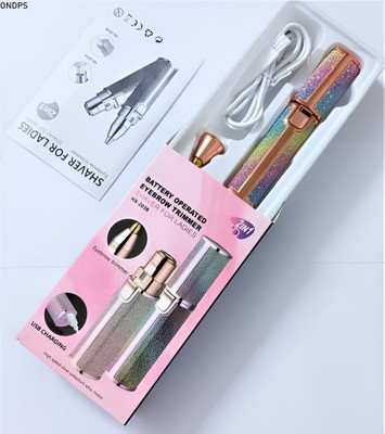 ONDPS 2 in 1 Flawless Eyebrow Remover Painless Hair Remover Trimmer A2.61 Trimmer 60 min  Runtime 1 Length Settings(Multicolor)