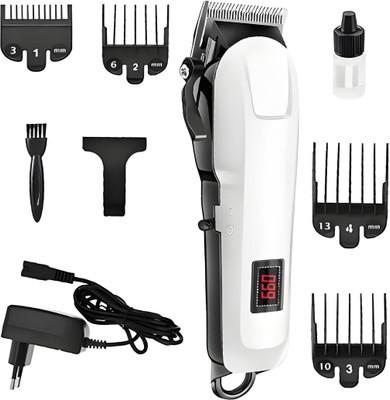 Cosx 256A Professional Rechargeable Hair Trimmer Body Groomer 120 min  Runtime 4 Length Settings(White)