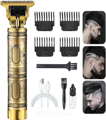 BITWEAVE Professional Vintage T9 USB Hair Cutting Trimmer T18 Trimmer 60 min  Runtime 4 Length Settings(Gold)