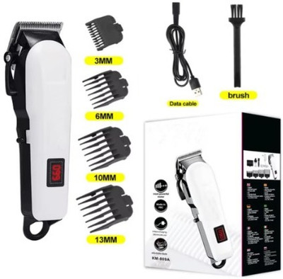 SPARKPLUG KM809F2 Fully Waterproof Trimmer 120 min  Runtime 4 Length Settings(White)