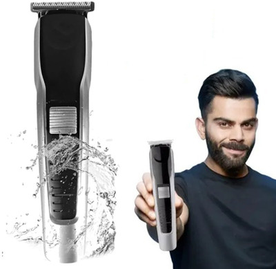 Dazzel Flex Best Quality Trimmer for Men Fully Waterproof Trimmer 45 min  Runtime 4 Length Settings(Silver, Black)