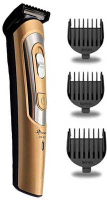 Profiline Geemy GM-6112 Trimmer Men Hair Cutting Machine Body Grooming BL! Trimmer 60 min  Runtime 4 Length Settings(Gold)