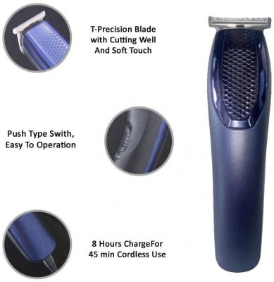 Urbanware Rechargeable Beard Shaving Hair Cutting Trimmer 60 min Runtime 4 Length Settings  Shaver For Men(Blue)