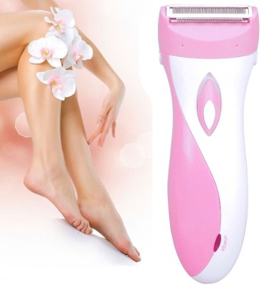 Dazzel Flex Painless Electric Razor for Women, 2 in 1 Womens Shaver Fully Waterproof Trimmer 45 min  Runtime 1 Length Settings(Pink, White)