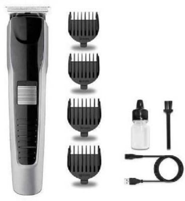 ZATCO Professional-Hair Trimmer 45 min Runtime 4 Length Settings Trimmer 60 min  Runtime 4 Length Settings(Silver, Black)