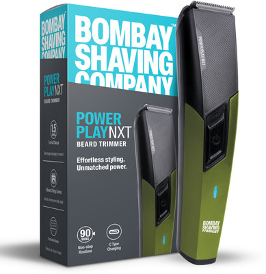 BOMBAY SHAVING COMPANY POWER PLAY NXT BEARD TRIMMER Trimmer 90 min  Runtime 6 Length Settings(Green)