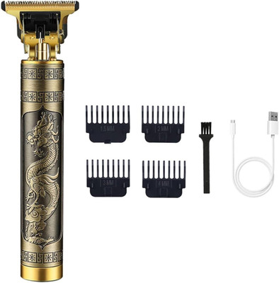 FOBIXEN Hair Trimmer For Men dragon Style Trimmer,Hair Clipper, Adjustable Blade Fully Waterproof Trimmer 120 min  Runtime 4 Length Settings(Gold)