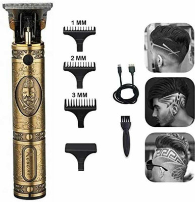 ZATCO Rechargeable Electric T BeaRD TrimmeR G Trimmer 120 min  Runtime 4 Length Settings(Gold)