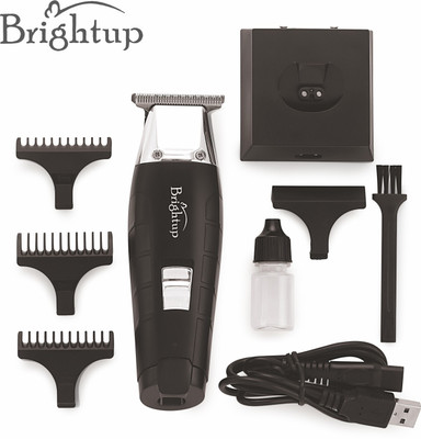 Brightup Washable_PR-2666 Fully Waterproof Trimmer 99 min  Runtime 4 Length Settings(Black)