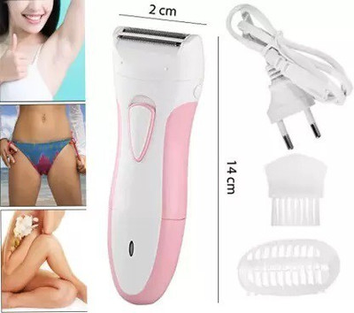 SOULFLARE New professional ladies shaver hair remover(multi color) Trimmer 45 min  Runtime 1 Length Settings(Pink)