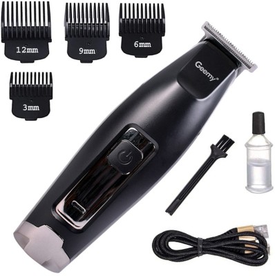 Geemy Cordedless Electric Shaver Trimmmer Hair Clipper (0.5mm to 12ange) Waterproof Fully Waterproof Trimmer 180 min  Runtime 4 Length Settings(Black)