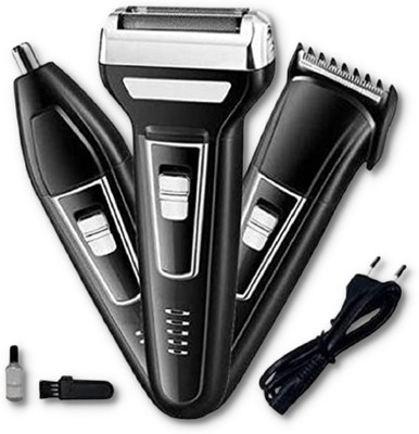 PSK Professional 2000 mAh 3 in 1 Beard, Nose and Ear Waterproof Trimmer Trimmer 60 min  Runtime 4 Length Settings(Multicolor)