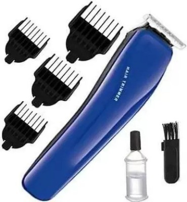 RACCOON 528 rechargeable hair trimmer for men with T shape precision Fully Waterproof Trimmer 60 min  Runtime 4 Length Settings(Blue, Black)