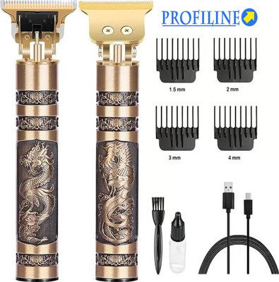 VISHMART Professional Vintage T9 Hair Trimmer Clipper T-Shape Design & Dragon Style G68 Trimmer 120 min  Runtime 4 Length Settings(Gold)