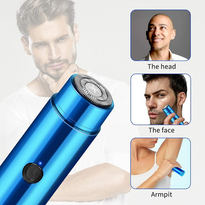 TatvamZone Mini Portable Pocket Size Electric Razor and USB Rechargeable  Shaver For Men(Blue) deal from flipkart