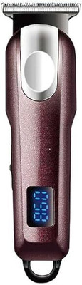 Geemy GM 6662 Trimmer 90 min  Runtime 3 Length Settings(Maroon)