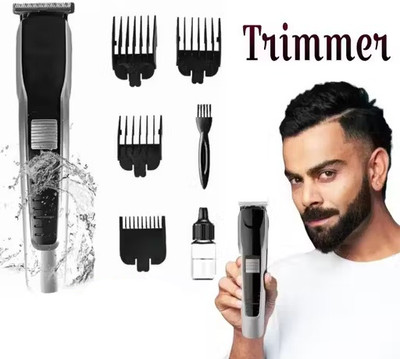 ChinuStyle 538 SHAVING COMPANY POWER PLAY NXT BEARD & HAIR TRIMMER Fully Waterproof Trimmer 60 min  Runtime 4 Length Settings(Silver, Black)