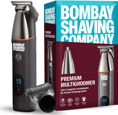 BOMBAY SHAVING COMPANY Multigroomer Kit | Trimmer for Men Fully Waterproof Trimmer 90 min Runtime 10 Length Settings(Grey)