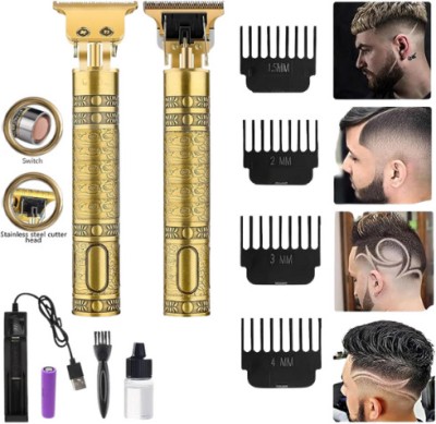BB IGNITE Hair Clippers with Zero Gapped T-Blade Rechargeable Electric Blade Trimmer N72 Trimmer 30 min  Runtime 4 Length Settings(Gold)