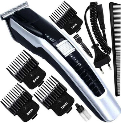 AVENUE HTC Trimmer At-538 Hair Trimmer for men Trimmer 120 min  Runtime 4 Length Settings(Black, Silver)
