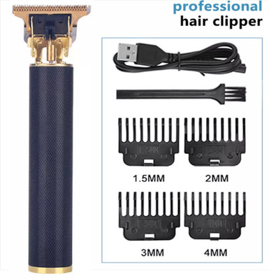 NH WORLD Professional Rechargeable Cordless Hair Clippers Trimmer with 4 Guide Comb-BLACK Fully Waterproof Trimmer 45 min  Runtime 4 Length Settings(Black)