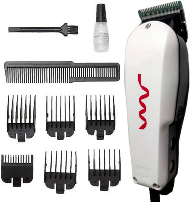 Crostal New Corded Professional Electric Hair Clipper trimmer With Lenth Adjustment Trimmer 0 min  Runtime 4 Length Settings(White)