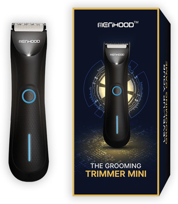 MENHOOD Grooming Trimmer Mini for Men, Waterproof, Cordless, Upto 90 Min Run-Time Fully Waterproof Trimmer 90 min  Runtime 6 Length Settings(Black)