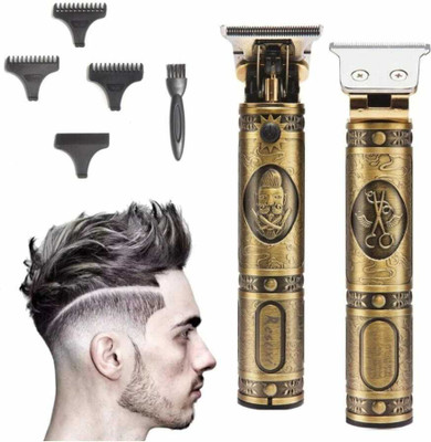 ZATCO Rechargeable Electric Blade Beard Trimmer Trimmer 120 min  Runtime 4 Length Settings(Gold)