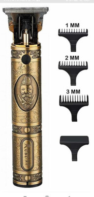 FINARO Pro hiar clipper trimmer t bled chargeable golden bled Trimmer 120 min  Runtime 4 Length Settings(Gold)