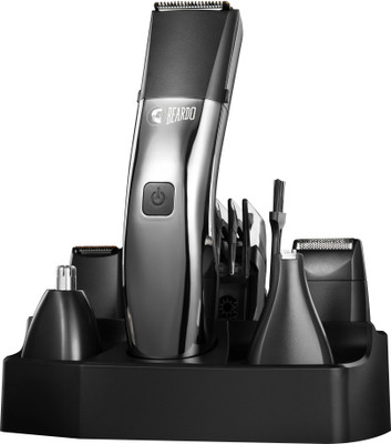 BEARDO Chrome Beast Grooming Kit Multipurpose, Full Body Groomer Trimmer 90 min  Runtime 40 Length Settings(Black, Silver)