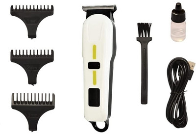 Orelius Fire GM 6661 Rechargeable : 250 Minutes Runtime only shaving, side hair cut and also Trimmer 250 min  Runtime 3 Length Settings(White, Black)
