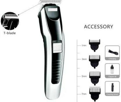 Hirday 38 Trending Professional Rechargeable Hair Clipper and Trimmer Trimmer 60 min  Runtime 4 Length Settings(Silver)