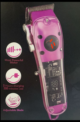 RRT Hair trimmer and clipper professional led display rechargeable for men Trimmer 180 min  Runtime 4 Length Settings(Multicolor, Rose Gold)