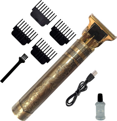 SDMS Beard Trimmer For Men, Professional Hair Clipper, Adjustable Clipper and Shaver Trimmer 120 min  Runtime 4 Length Settings(Gold)