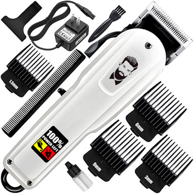 ghc New Y4 Powerful Hair Clipper High Quality Fast Charging Razor 9W Beard Moustache Fully Waterproof Trimmer 410 min  Runtime 8 Length Settings(White)