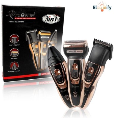 BloomiFy TM_0312 3 IN 1 Multipurpose Trimmer for Men Shaver, Ear , Nose Trimmer 60 min  Runtime 4 Length Settings(Multicolor)