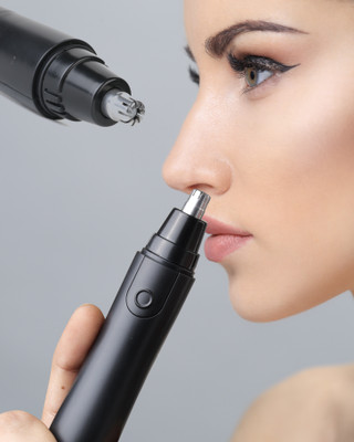 Sffizeex Nose Hair Trimmer, Ear and Nose Hair Trimmer for Men Women Cordless Trimmer 180 min  Runtime 1 Length Settings(Black)