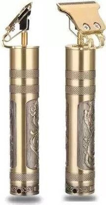 RjGuru Professional Golden t99 Trimmer Haircut Grooming Kit Metal Body Rechargeable 90 Trimmer 120 min  Runtime 4 Length Settings(Gold)