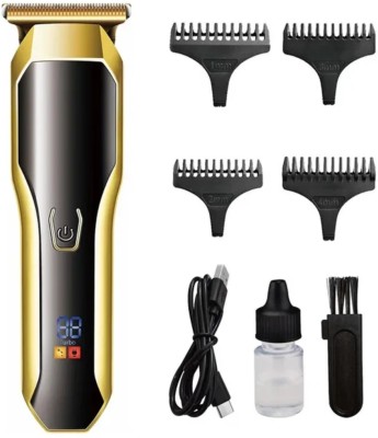 singh Pro perfect professional hair trimmer clipper LED display Zeero cutting machine Trimmer 120 min  Runtime 4 Length Settings(Beige)