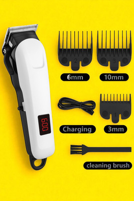3BAAN X315 Adjustable Beard Trimmer | Rechargeable Cordless Hair Clipper Fully Waterproof Trimmer 240 min  Runtime 4 Length Settings(White)