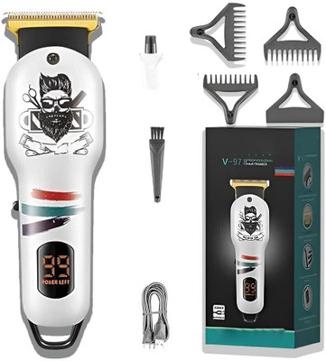 Frinzoo Cordless Grooming Kit with Stainless Steel Sharp Blade Edge Trimmer 120 min  Runtime 3 Length Settings(White)