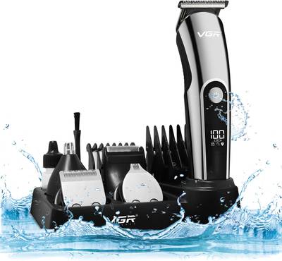 VGR V-107 Professional 11in1 Grooming Kit Fully Waterproof Trimmer 150 min  Runtime 30 Length Settings