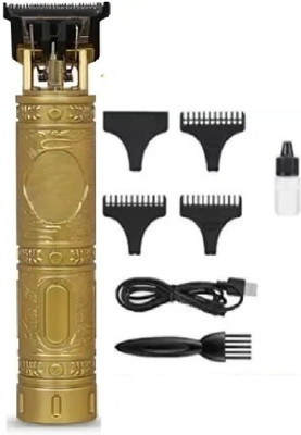 RjGuru Professional Golden Metal Maxtop t99 Body Trimmer Haircut Grooming Kit Z2026 Trimmer 120 min  Runtime 4 Length Settings(Gold)