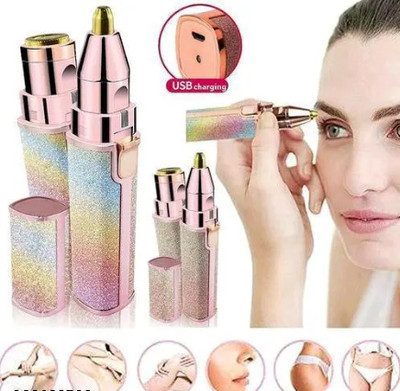 Votvy A1 Portable 2 In 1 Eyebrow Remover and Pain less Hair Remov Fully Waterproof Trimmer 60 min  Runtime 2 Length Settings(Multicolor)